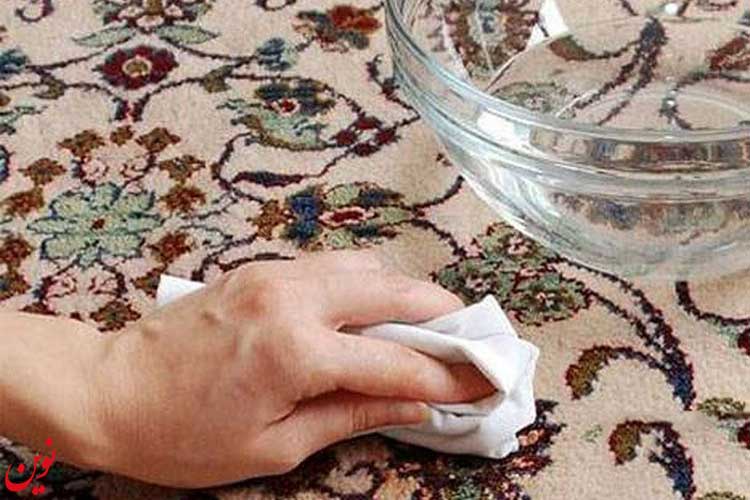 پاک کردن لکه چای روی فرش