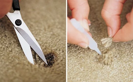 روش‌ های خانگی و سریع برای مرمت سوختگی فرش به‌ وسیله زغال