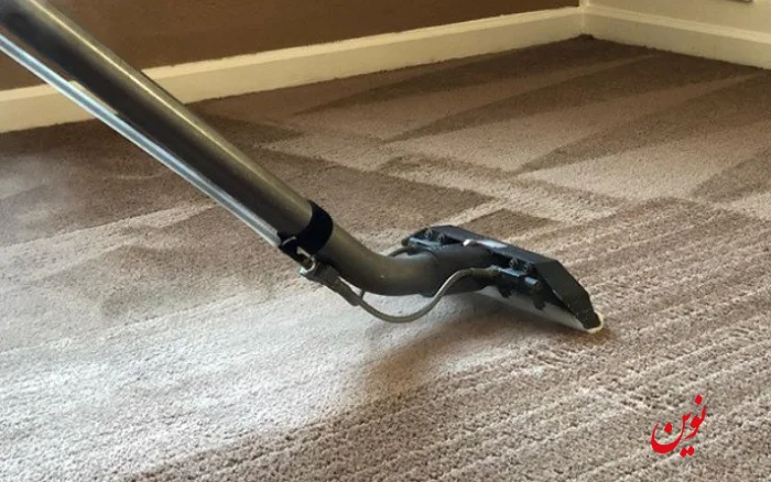 از بین بردن چروک فرش با استفاده از بخارشو