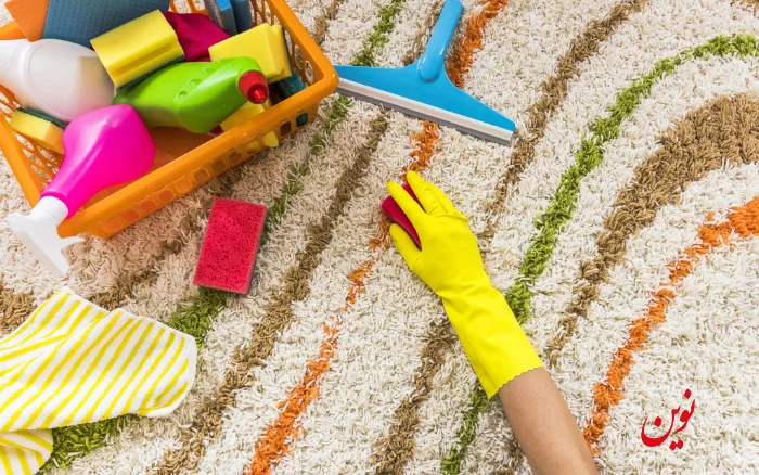 مواد مفید در تميز كردن فرش روشن