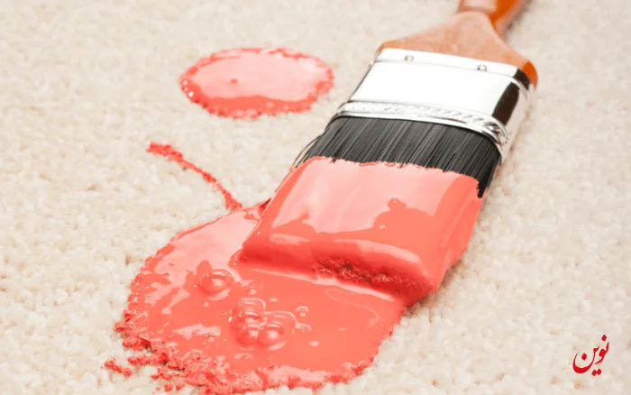 تمیز کردن رنگ روغنی براق از روی فرش