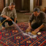 شستن گلیم فرش در قالیشویی چگونه انجام می‌شود؟