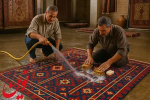 شستن گلیم فرش در قالیشویی